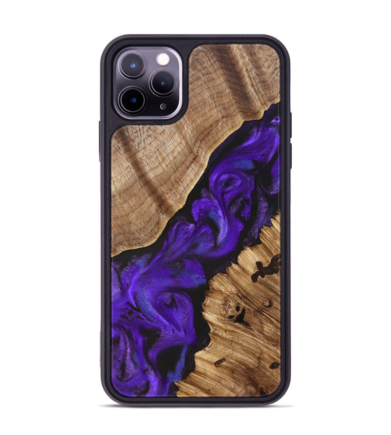 iPhone 11 Pro Max Wood Phone Case - Chanda (Purple, 827849)