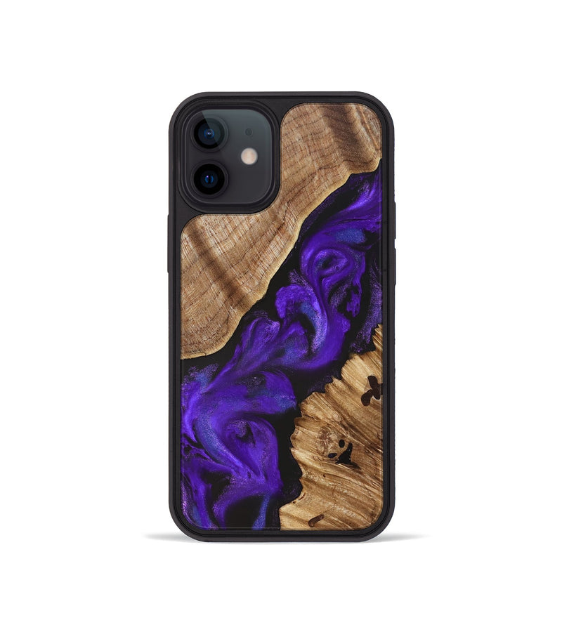 iPhone 12 mini Wood Phone Case - Chanda (Purple, 827849)