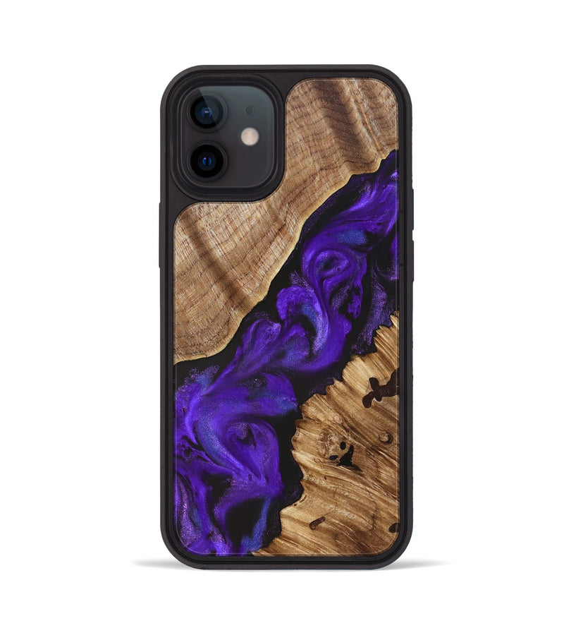 iPhone 12 Wood Phone Case - Chanda (Purple, 827849)