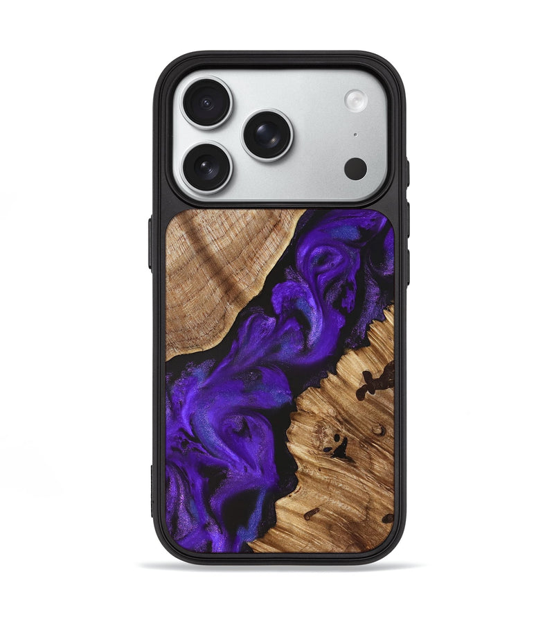 iPhone 18 Pro Wood Phone Case - Chanda (Purple, 827849)