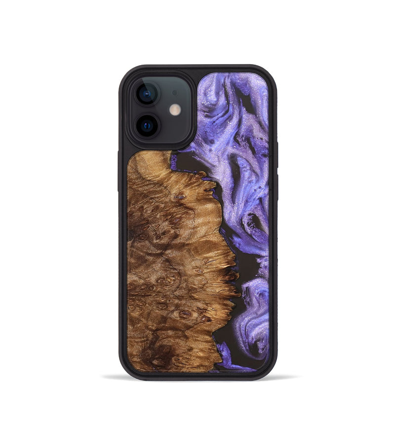 iPhone 12 mini Wood Phone Case - Case (Purple, 827850)