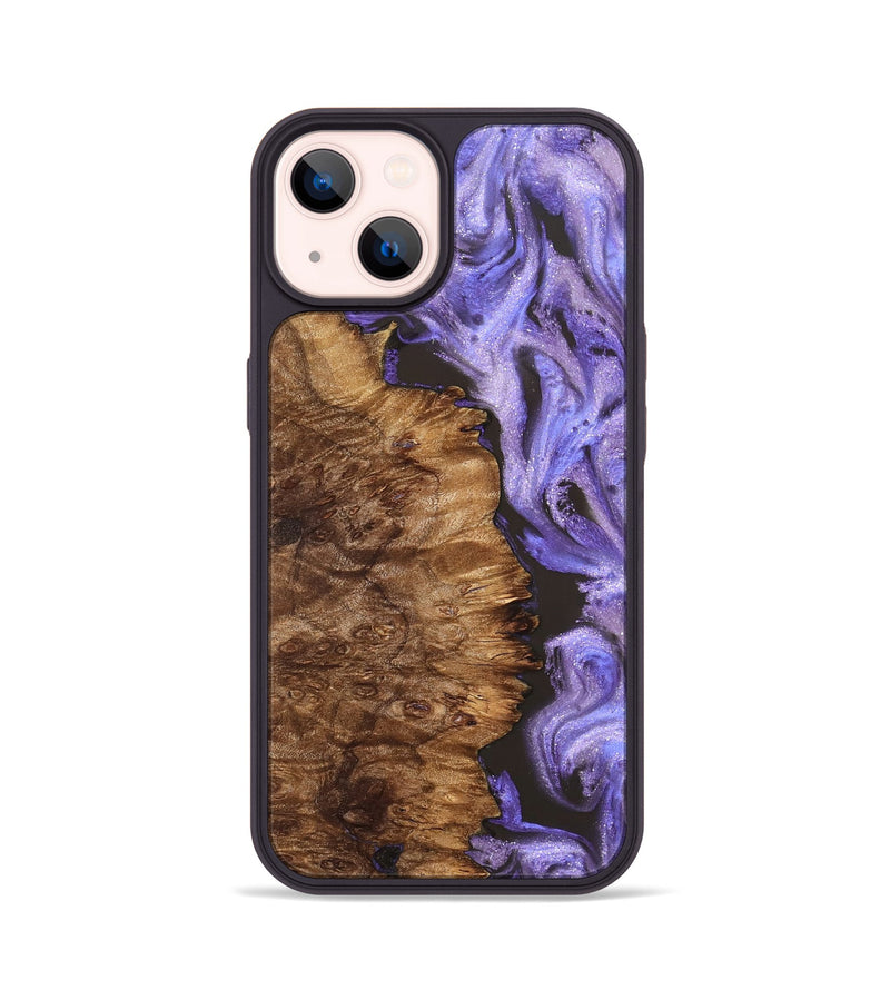 iPhone 14 Wood Phone Case - Case (Purple, 827850)