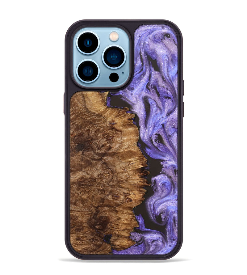 iPhone 14 Pro Max Wood Phone Case - Case (Purple, 827850)