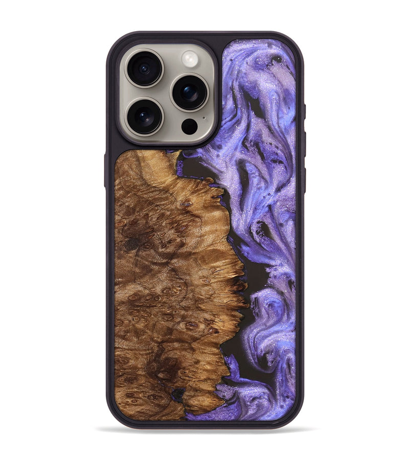 iPhone 15 Pro Max Wood Phone Case - Case (Purple, 827850)