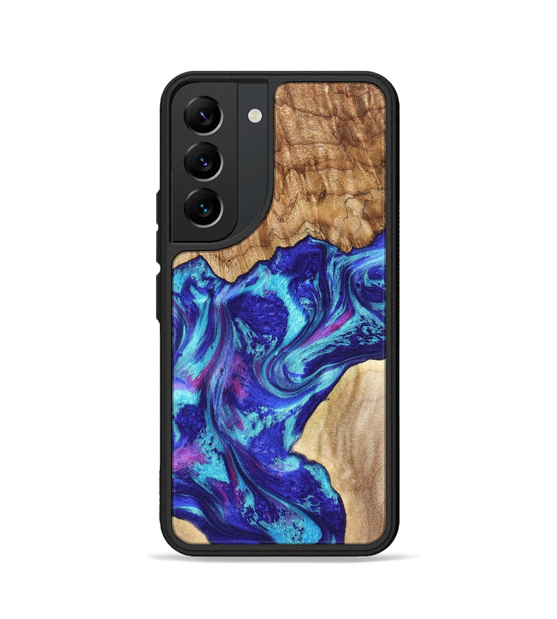 Galaxy S22 Wood Phone Case - Lafe (Blue, 827851)