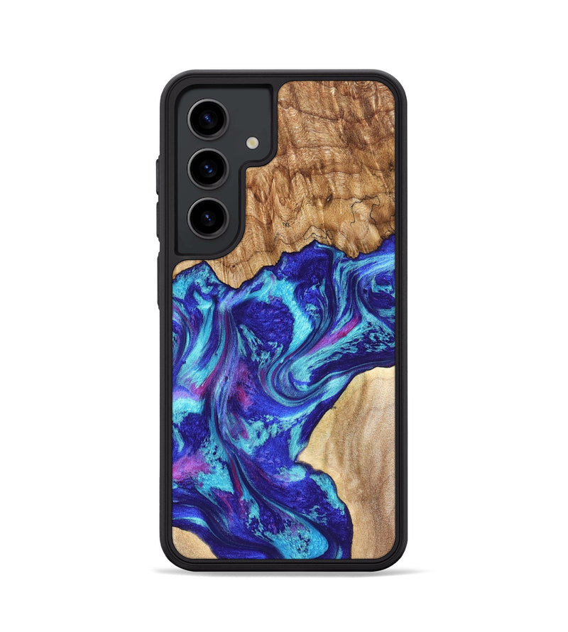 Galaxy S24 Wood Phone Case - Lafe (Blue, 827851)