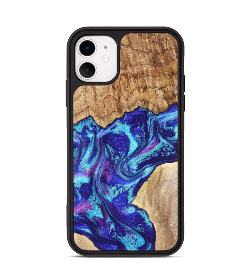iPhone 11 Wood Phone Case - Lafe (Blue, 827851)