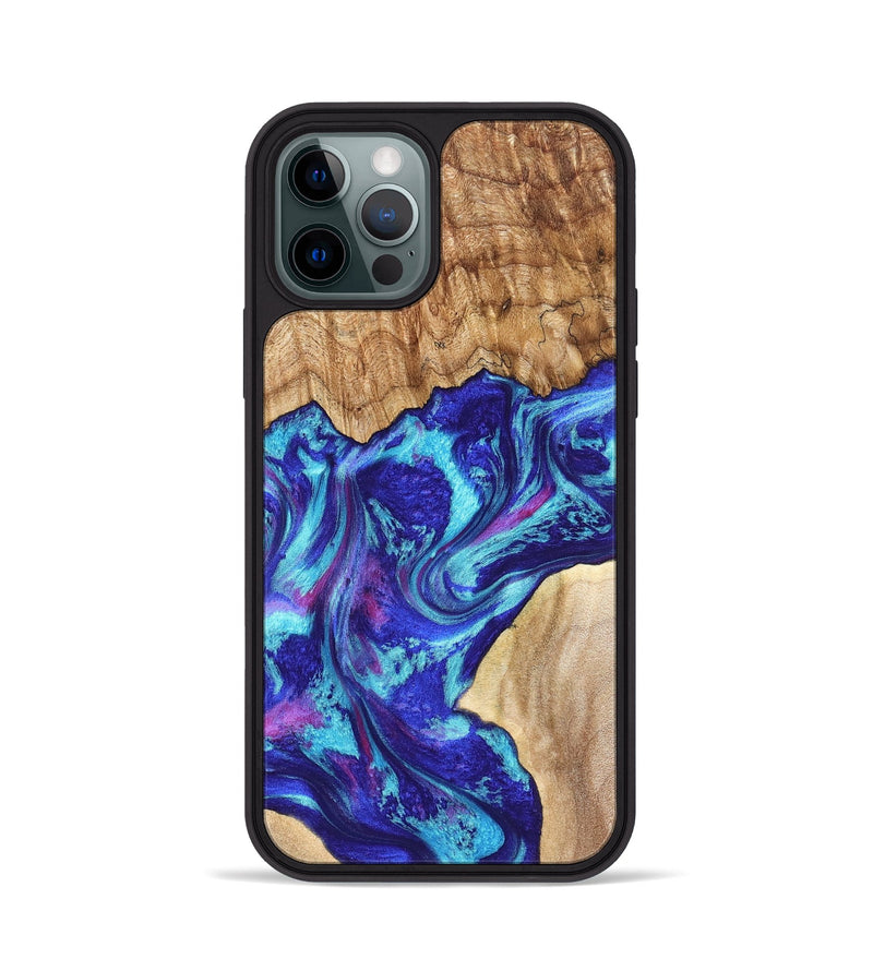 iPhone 12 Pro Wood Phone Case - Lafe (Blue, 827851)