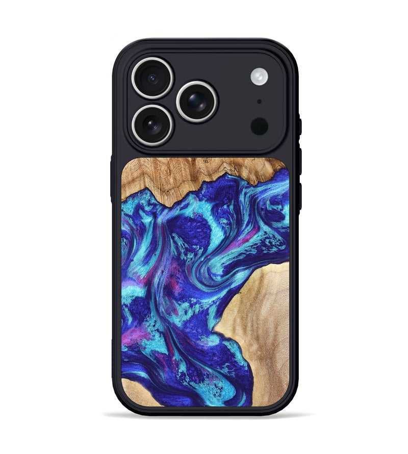 iPhone 17 Pro Wood Phone Case - Lafe (Blue, 827851)