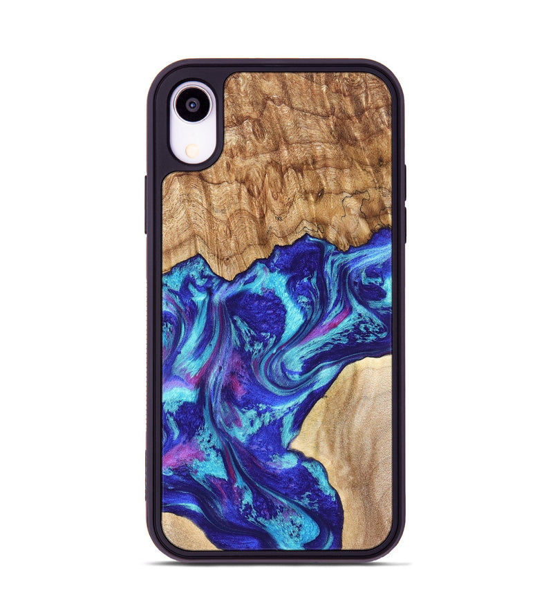 iPhone Xr Wood Phone Case - Lafe (Blue, 827851)