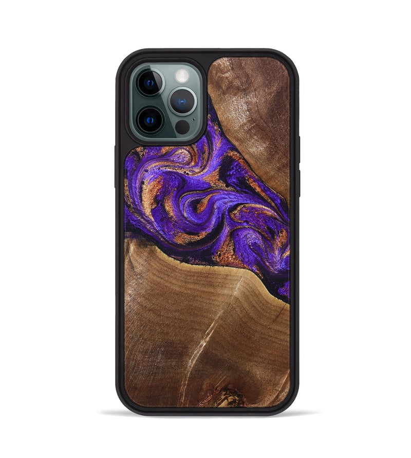 iPhone 12 Pro Wood Phone Case - Cayson (Purple, 827852)