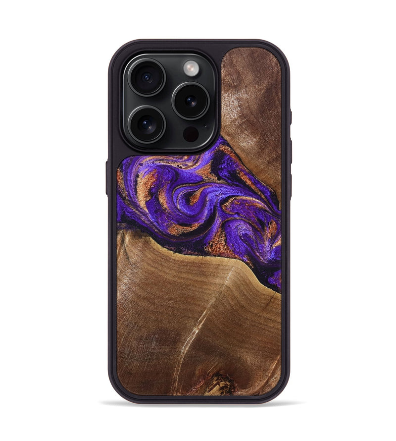 iPhone 15 Pro Wood Phone Case - Cayson (Purple, 827852)