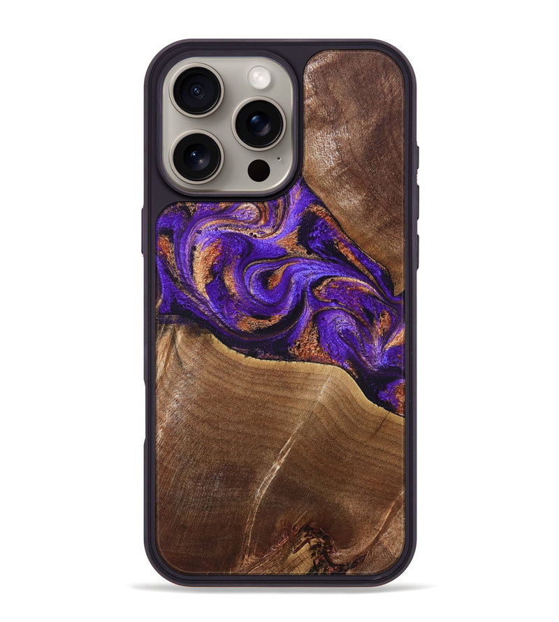 iPhone 16 Pro Max Wood Phone Case - Cayson (Purple, 827852)