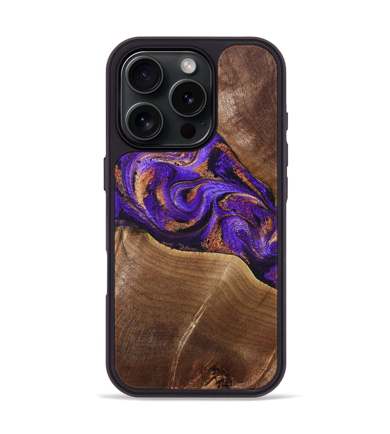 iPhone 16 Pro Wood Phone Case - Cayson (Purple, 827852)