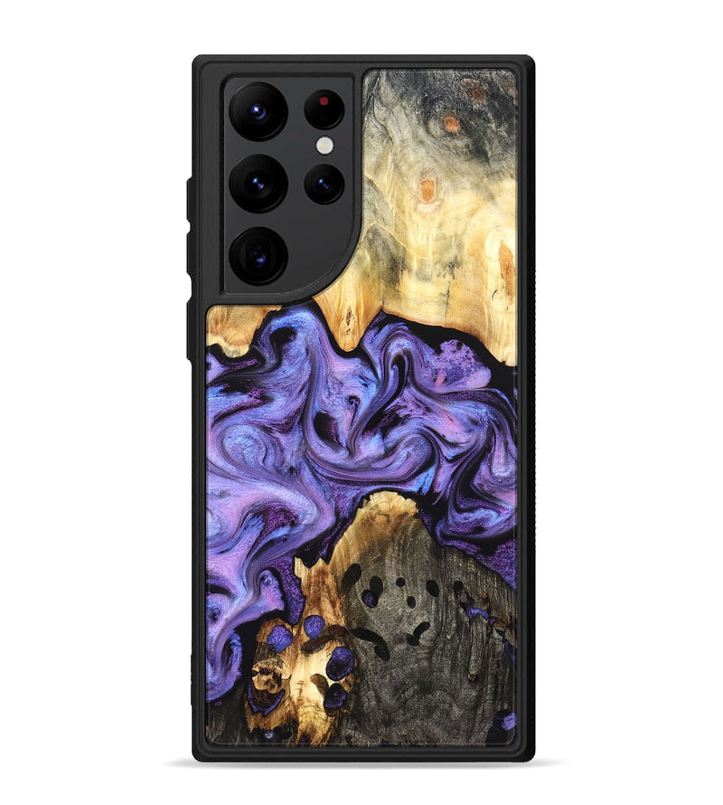 Galaxy S22 Ultra Wood Phone Case - Kristy (Purple, 827854)