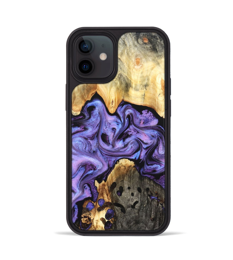 iPhone 12 Wood Phone Case - Kristy (Purple, 827854)