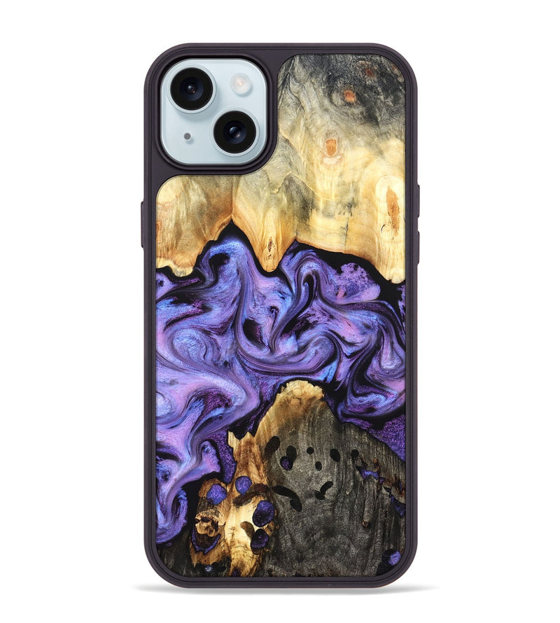 iPhone 15 Plus Wood Phone Case - Kristy (Purple, 827854)