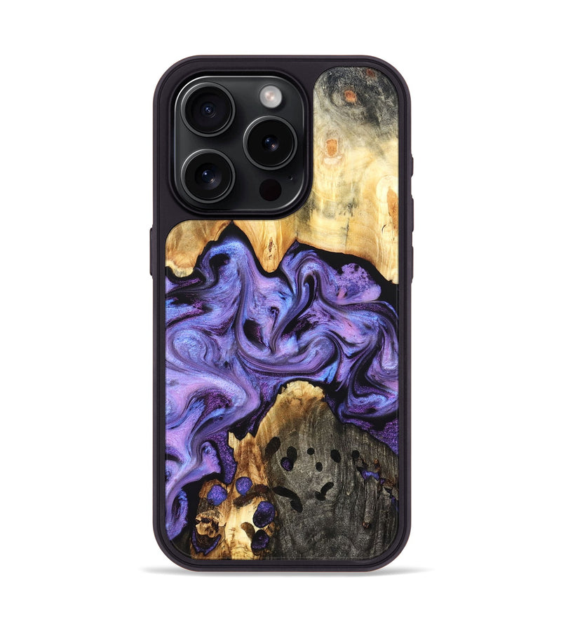 iPhone 15 Pro Wood Phone Case - Kristy (Purple, 827854)