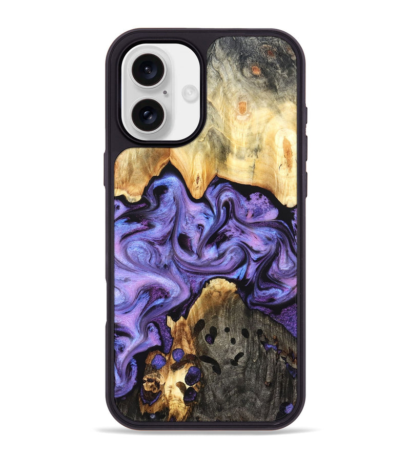 iPhone 16 Plus Wood Phone Case - Kristy (Purple, 827854)