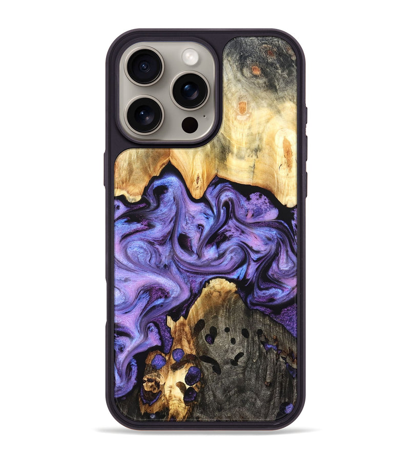 iPhone 16 Pro Max Wood Phone Case - Kristy (Purple, 827854)