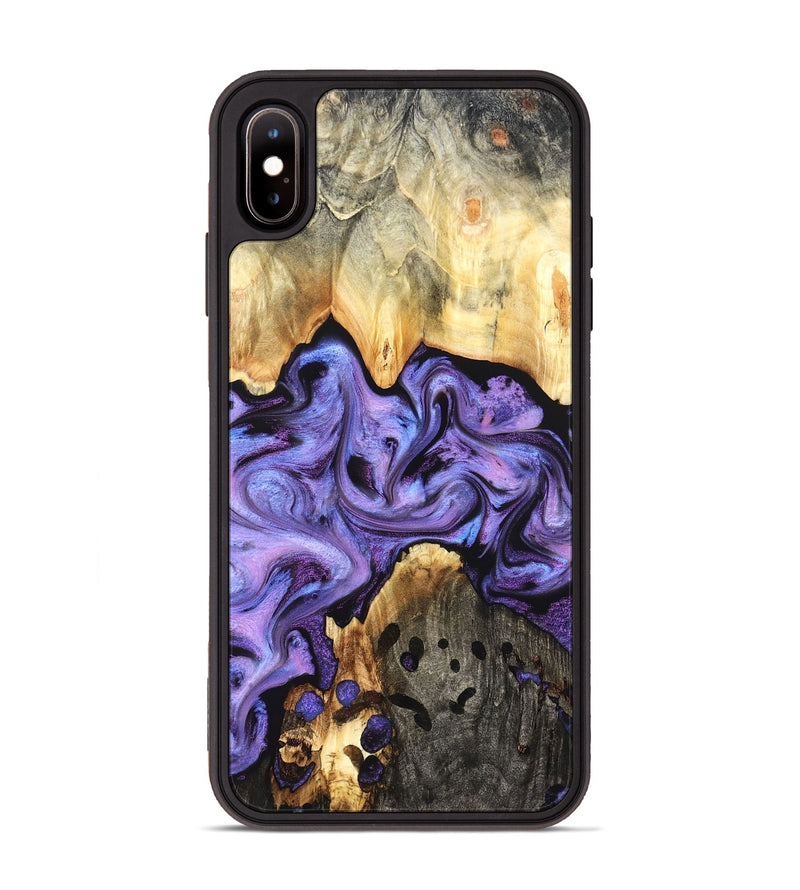 iPhone Xs Max Wood Phone Case - Kristy (Purple, 827854)