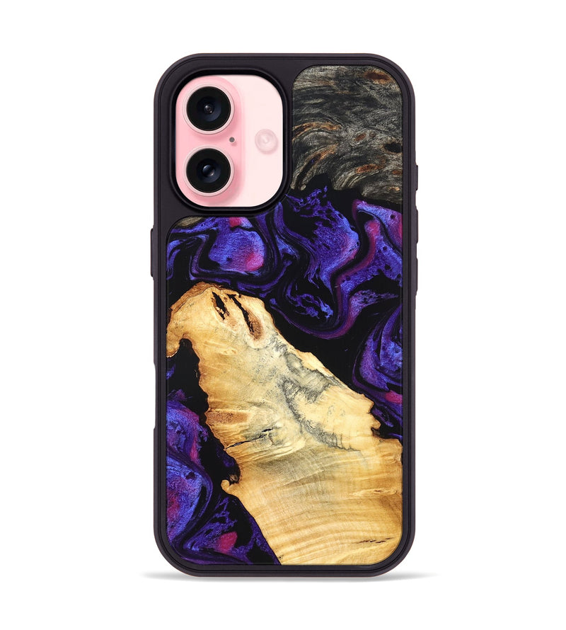 iPhone 16 Wood Phone Case - Verne (Purple, 827855)