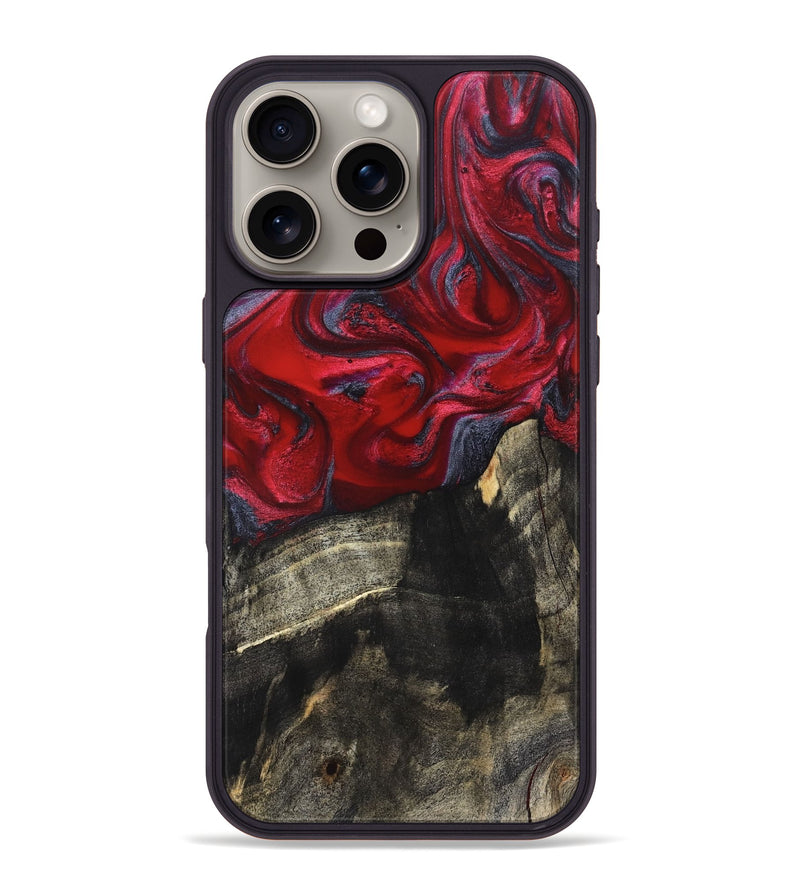 iPhone 16 Pro Max Wood Phone Case - Artie (Red, 827857)
