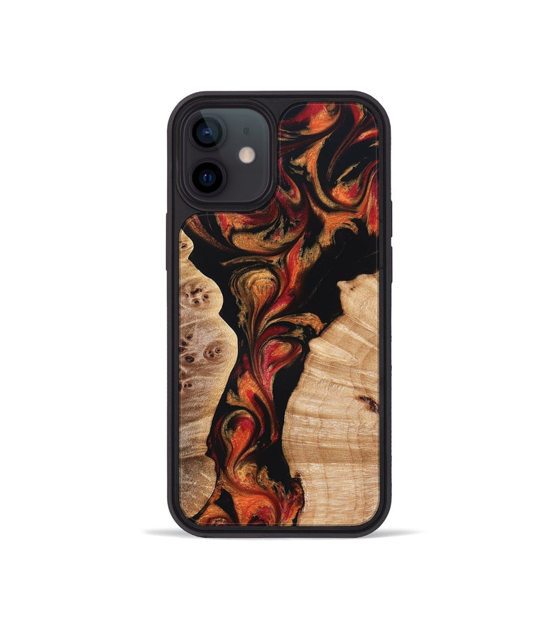 iPhone 12 mini Wood Phone Case - Velda (Red, 827858)