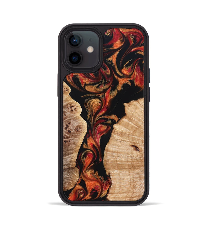 iPhone 12 Wood Phone Case - Velda (Red, 827858)