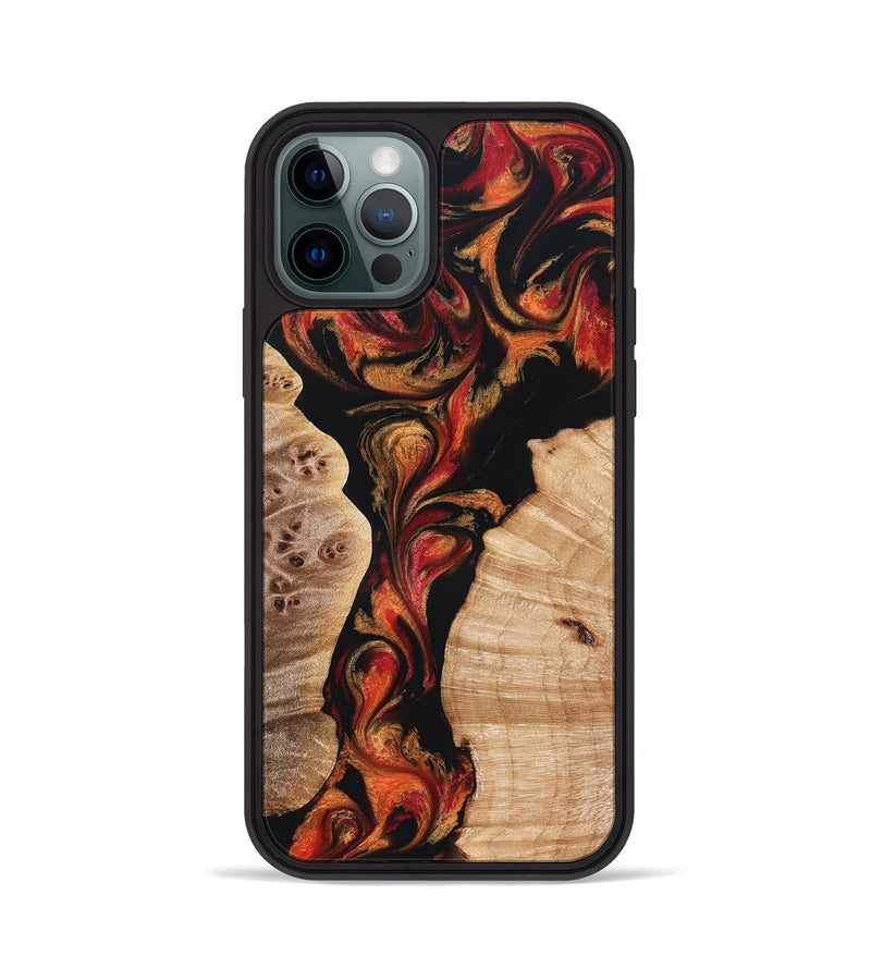 iPhone 12 Pro Wood Phone Case - Velda (Red, 827858)