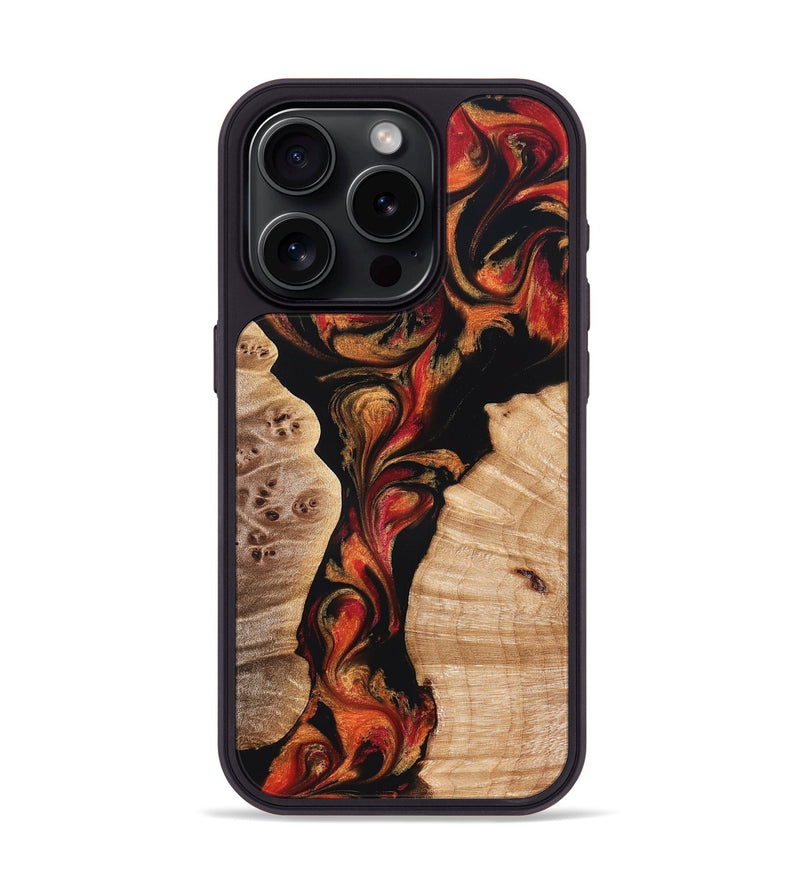 iPhone 15 Pro Wood Phone Case - Velda (Red, 827858)