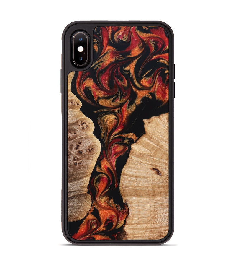 iPhone Xs Max Wood Phone Case - Velda (Red, 827858)