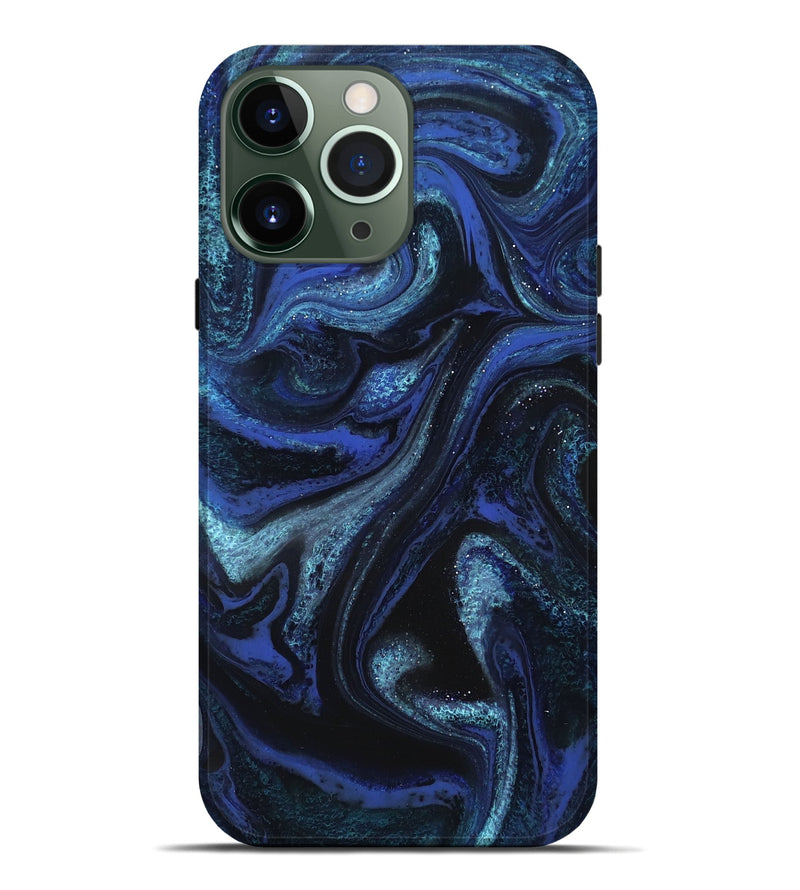 iPhone 13 Pro Max ResinArt Live Edge Phone Case - Bear (Blue, 827865)