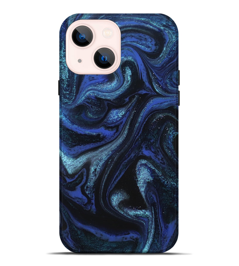 iPhone 14 Plus ResinArt Live Edge Phone Case - Bear (Blue, 827865)