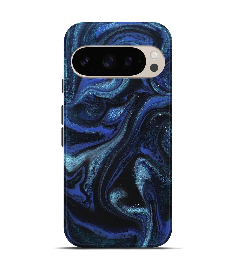 Pixel 10 ResinArt Live Edge Phone Case - Bear (Blue, 827865)