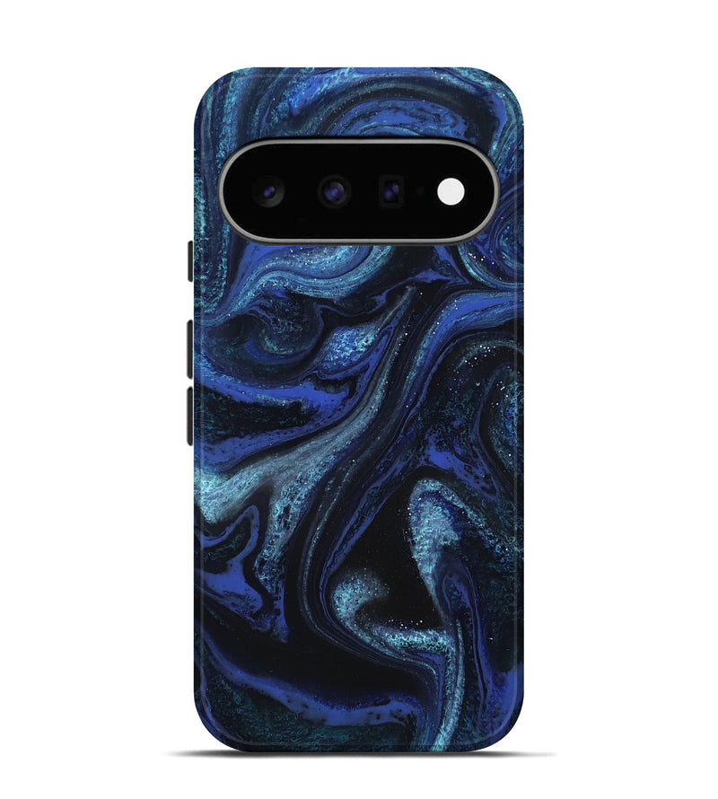 Pixel 11 ResinArt Live Edge Phone Case - Bear (Blue, 827865)