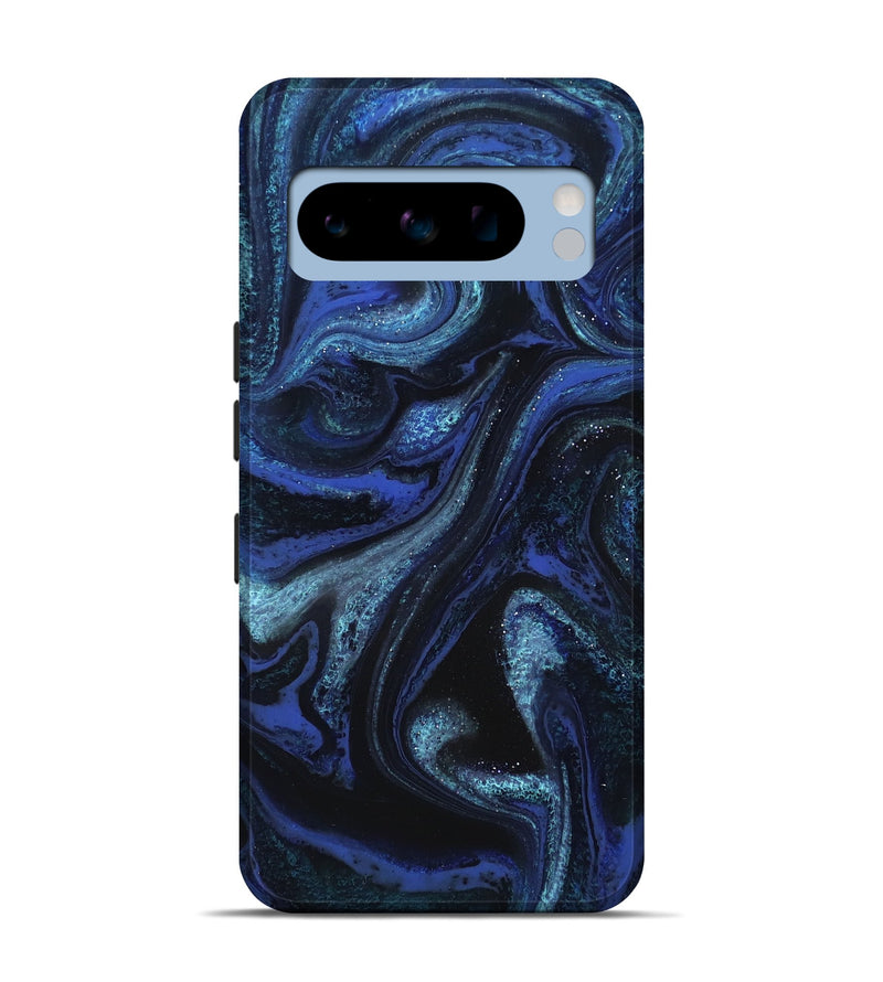 Pixel 8 Pro ResinArt Live Edge Phone Case - Bear (Blue, 827865)
