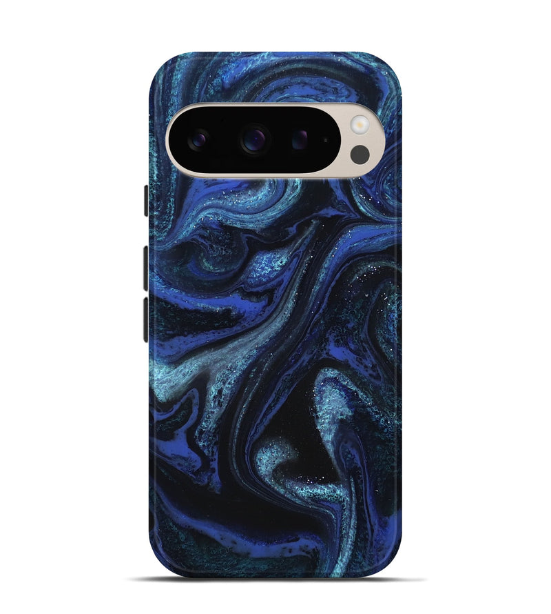 Pixel 9 ResinArt Live Edge Phone Case - Bear (Blue, 827865)