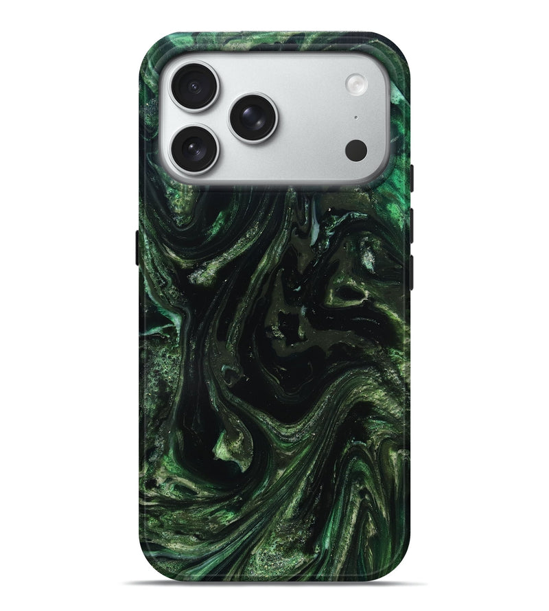iPhone 18 Pro Max ResinArt Live Edge Phone Case - Jailene (Green, 827873)