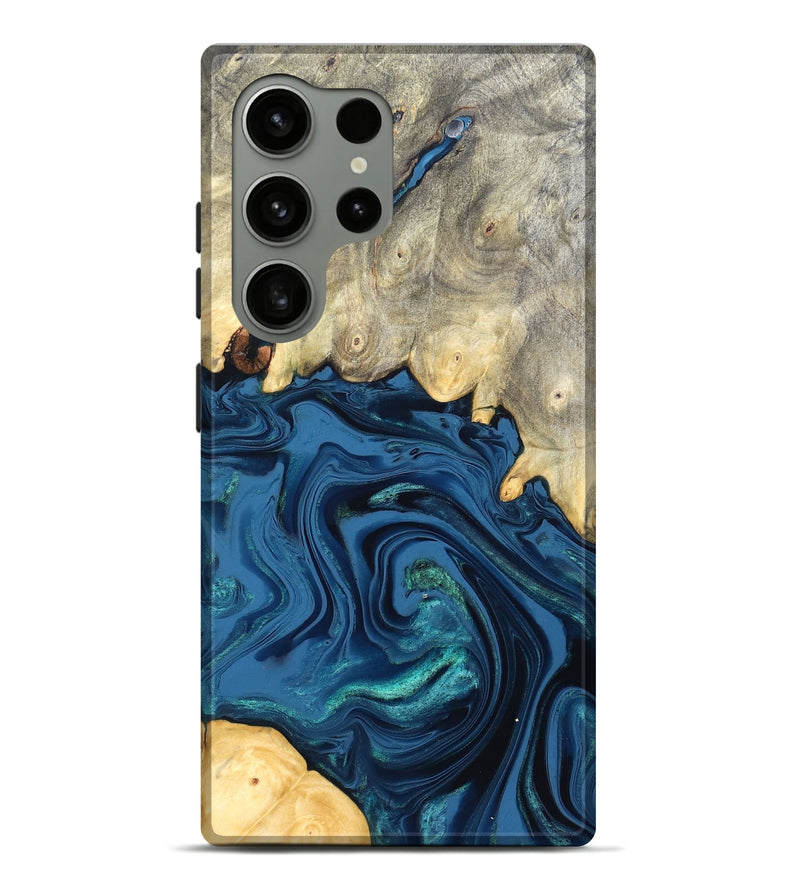 Galaxy S24 Ultra Wood Live Edge Phone Case - Lillian (Blue, 827876)