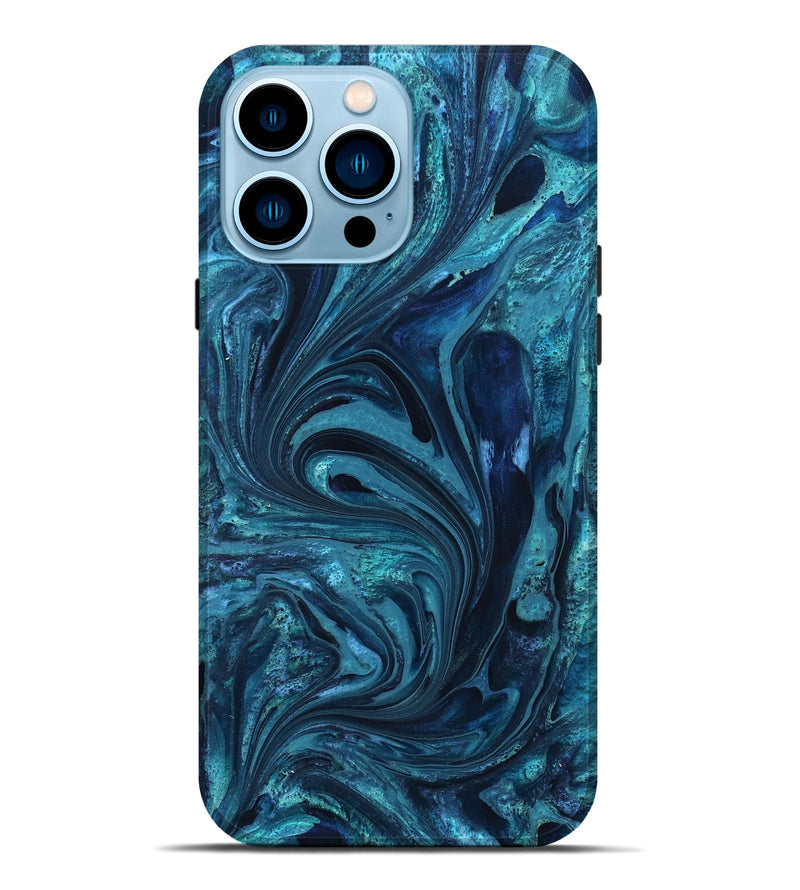 iPhone 14 Pro Max ResinArt Live Edge Phone Case - Maritza (Blue, 827879)