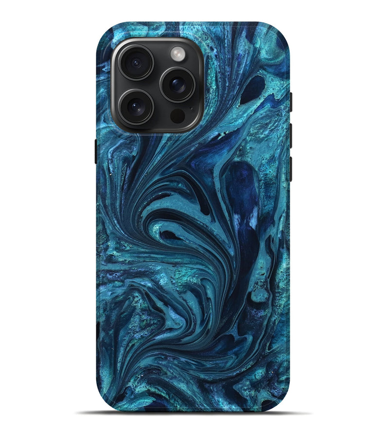 iPhone 16 Pro Max ResinArt Live Edge Phone Case - Maritza (Blue, 827879)