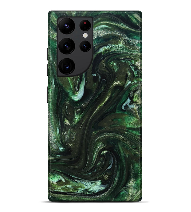 Galaxy S22 Ultra ResinArt Live Edge Phone Case - Darnell (Green, 827881)