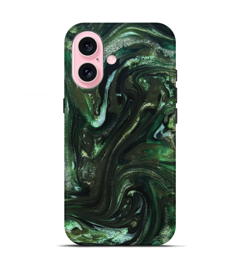 iPhone 17 ResinArt Live Edge Phone Case - Darnell (Green, 827881)