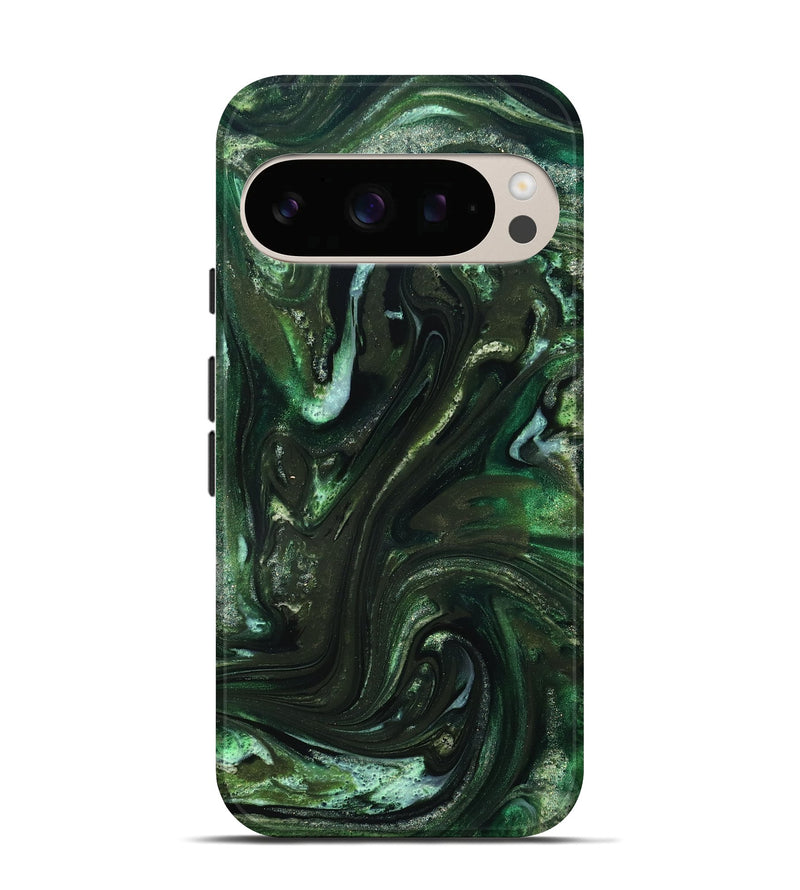 Pixel 10 ResinArt Live Edge Phone Case - Darnell (Green, 827881)