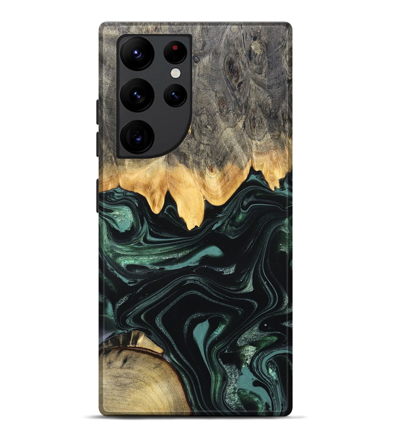 Galaxy S22 Ultra Wood Live Edge Phone Case - Kya (Green, 827883)