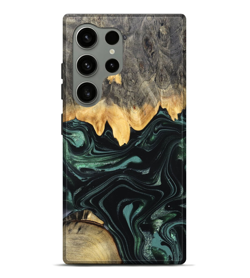 Galaxy S24 Ultra Wood Live Edge Phone Case - Kya (Green, 827883)