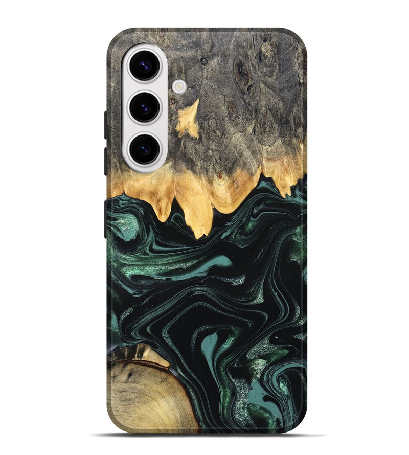 Galaxy S25 Plus Wood Live Edge Phone Case - Kya (Green, 827883)