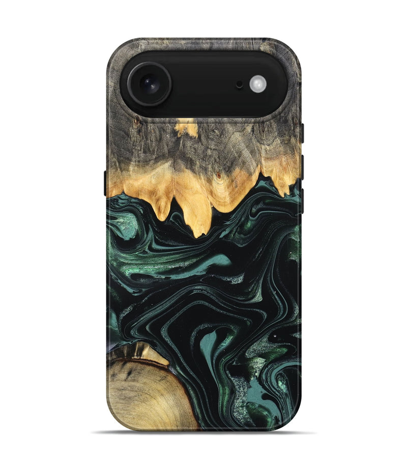 iPhone 17 Air Wood Live Edge Phone Case - Kya (Green, 827883)