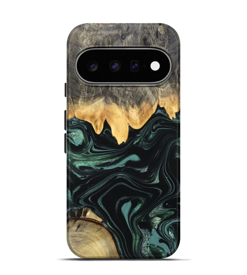 Pixel 11 Pro Wood Live Edge Phone Case - Kya (Green, 827883)